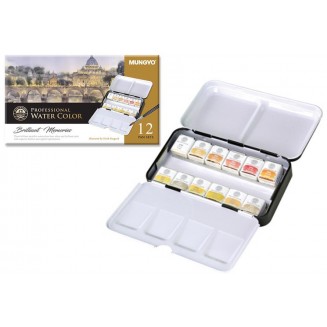 Mungyo 12 Professional Ακουαρέλες σε Μεταλλική Κασετίνα Metallic Tones