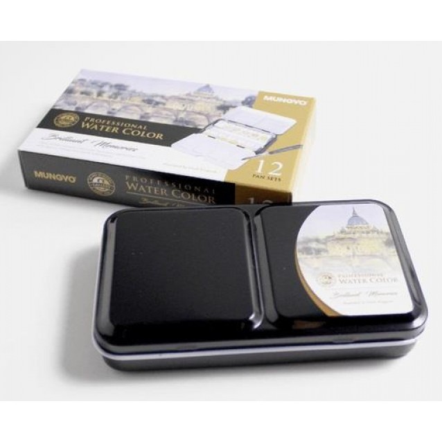 Mungyo 12 Professional Ακουαρέλες σε Μεταλλική Κασετίνα Metallic Tones