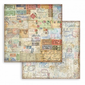 Stamperia Χαρτί Scrapbooking 30,5X30,5cm Διπλής Όψης Tickets