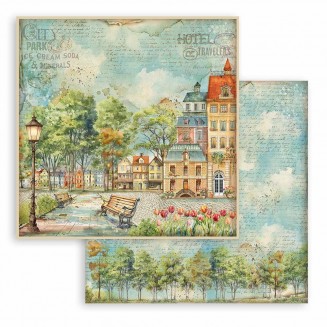 Stamperia Χαρτί Scrapbooking 30,5X30,5cm Διπλής Όψης Bench