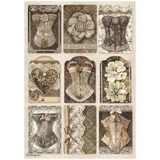 Stamperia Ριζόχαρτο Decoupage A4 (21X29,7cm) Old Lace Corsets