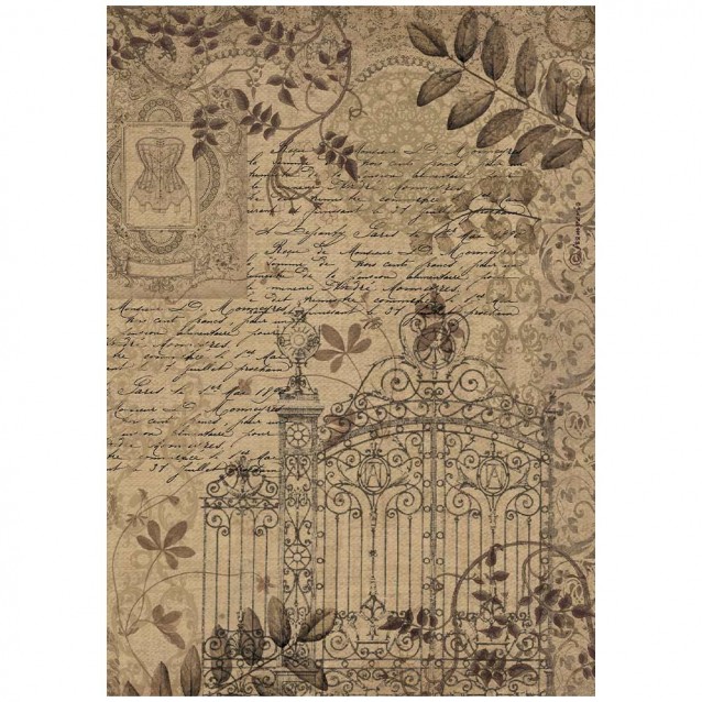 Stamperia Ριζόχαρτο Decoupage A4 (21X29,7cm) Old Lace Gate