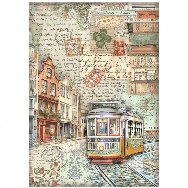 Stamperia Ριζόχαρτο Decoupage A4 (21X29,7cm) Tram