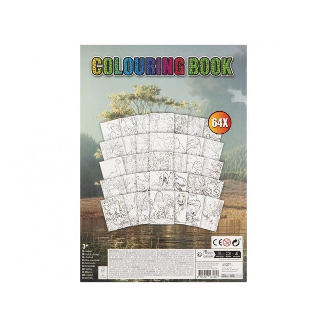 Moxy Βιβλίο Ζωγραφικής 64 Σχέδια Α4 (21x29,7cm) Δεινόσαυροι