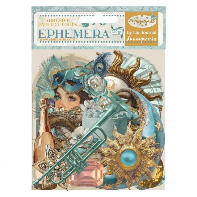 Stamperia Αυτοκόλλητα Χάρτινα Διακοσμητικά Ephemera Masquerade