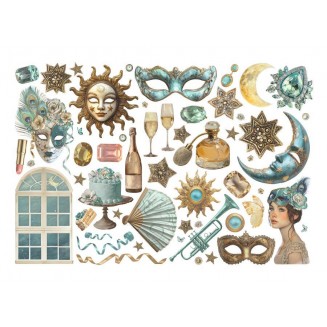Stamperia Adhesive Papercuts Ephemera Masquerade