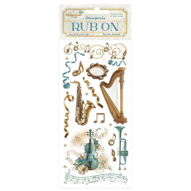 Stamperia Χαλκομανίες Rub-On 10x21,6cm Instruments