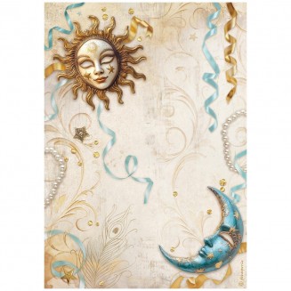 Stamperia Ριζόχαρτο Decoupage A4 (21X29,7cm) Sun & Moon