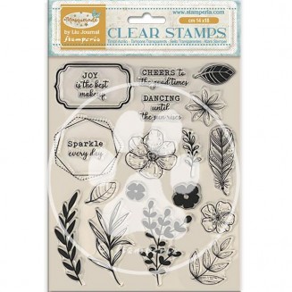 Stamperia Ακρυλική Σφραγίδα 14x18cm-Flowers & Labels