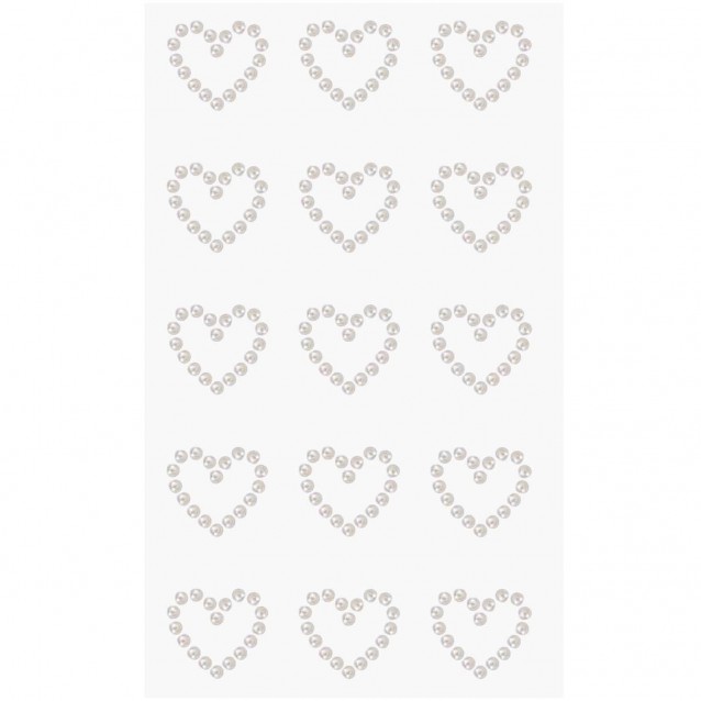 Rico Design 15 Αυτοκόλλητα Περλέ Καρδιές