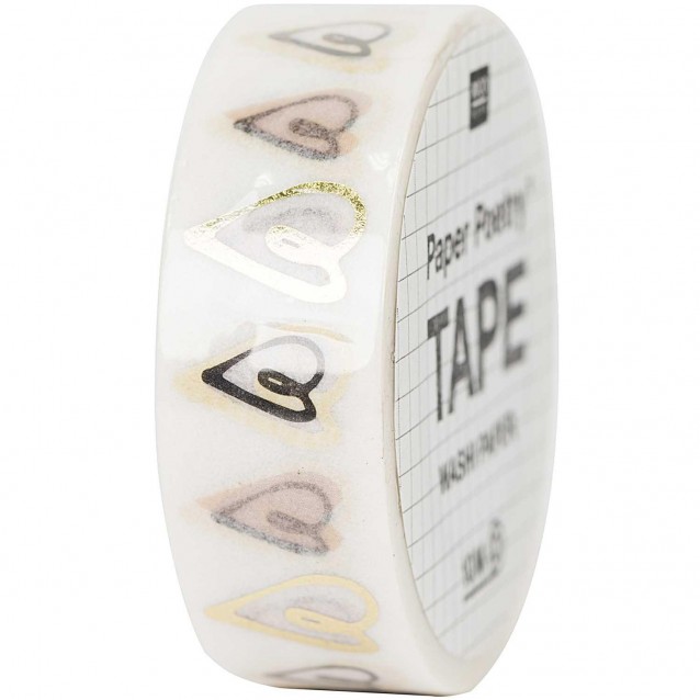 Rico Design 10m x 15mm Αυτοκόλλητη Ταινία Hearts