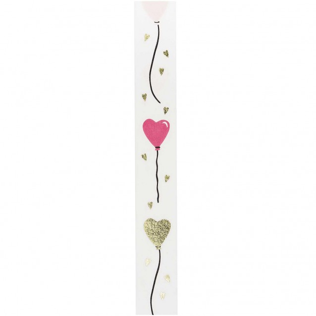 Rico Design 10m x 15mm Αυτοκόλλητη Ταινία Balloon Hearts