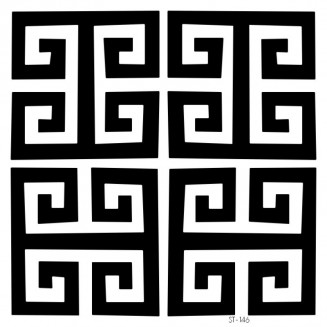 Craftistico Stencil 30x30cm 146 Μοτίβο Μαίανδρος