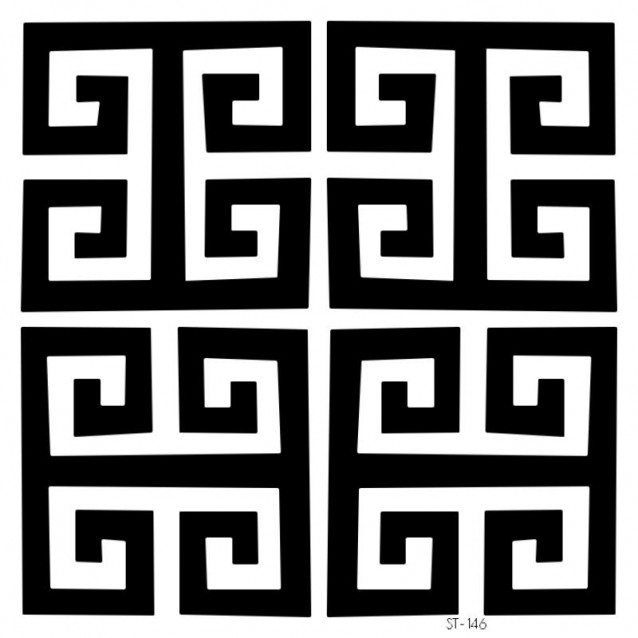 Craftistico Stencil 30x30cm 146 Μοτίβο Μαίανδρος