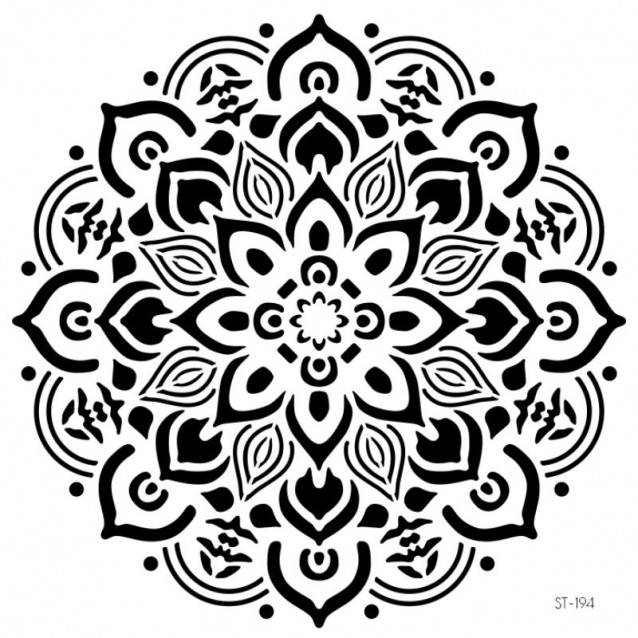 Craftistico Stencil 50x50cm 194 Μοτίβο Mandala