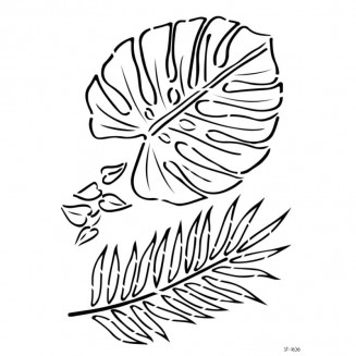 Craftistico Stencil 50x70cm 1636 Λουλούδια-Φύλλα