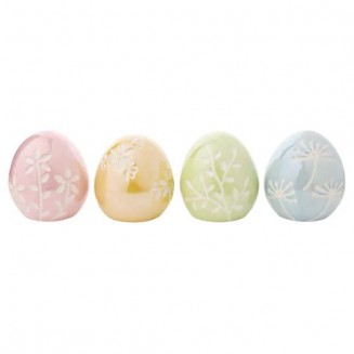 Eggs-traordinary Gifting Company Pastel Coloured Ceramic Egg Ornaments