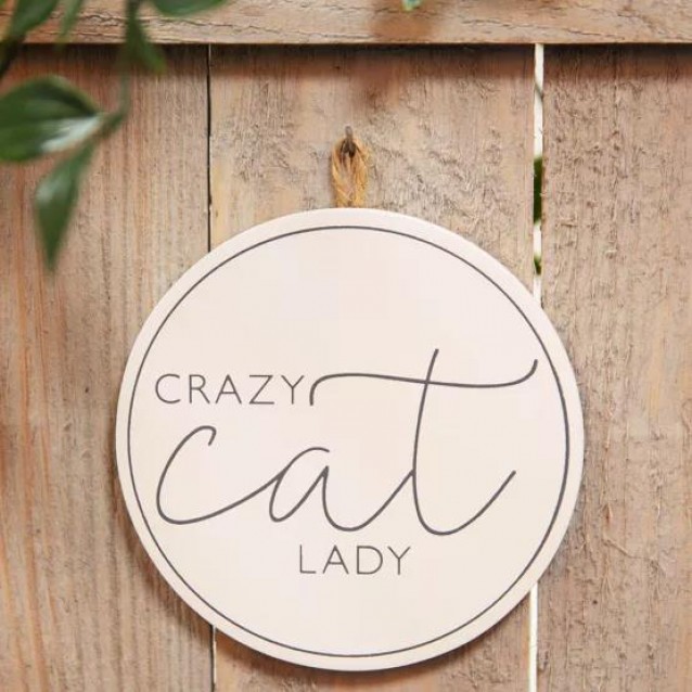 Best of Breed Ξύλινη Πλακέτα Crazy Cat Lady