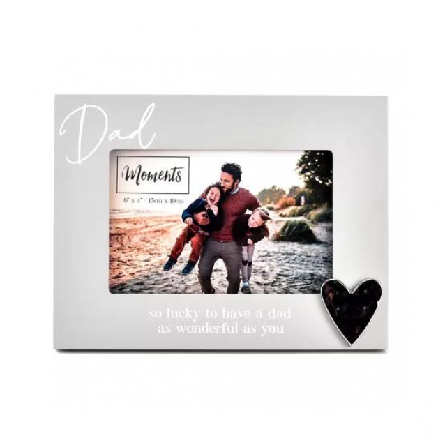Moments Wooden Κορνίζα με Καρδιά 15x10cm Dad