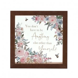 The Cottage Garden Γυάλινη Πλακέτα σε Τετράγωνη Κορνίζα Be Yourself