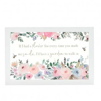 The Cottage Garden Γυάλινη Πλακέτα σε Κορνίζα Flower