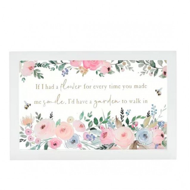 The Cottage Garden Γυάλινη Πλακέτα σε Κορνίζα Flower