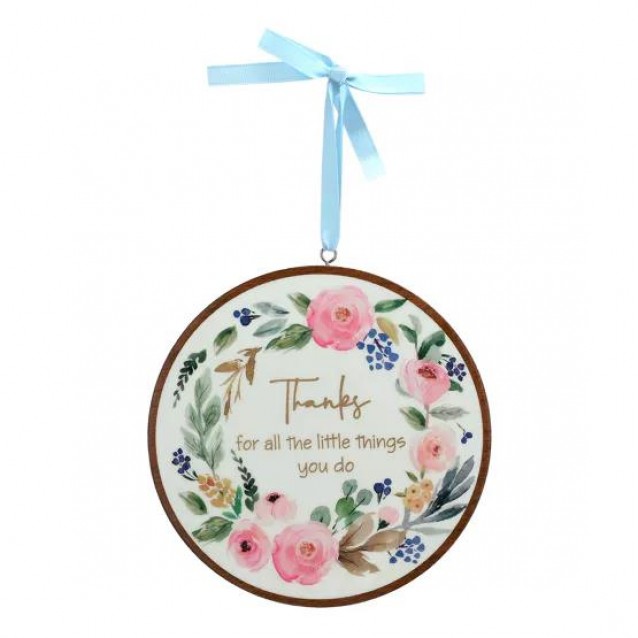 The Cottage Garden Κρεμαστή Στρογγυλή Πλακέτα Thank You