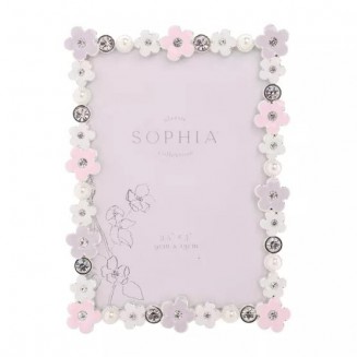 Sophia Classic Κορνίζα με Μαργαρίτες Παστελ 13x9cm