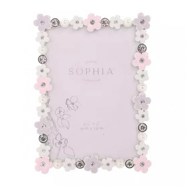 Sophia Classic Κορνίζα με Μαργαρίτες Παστελ 13x9cm