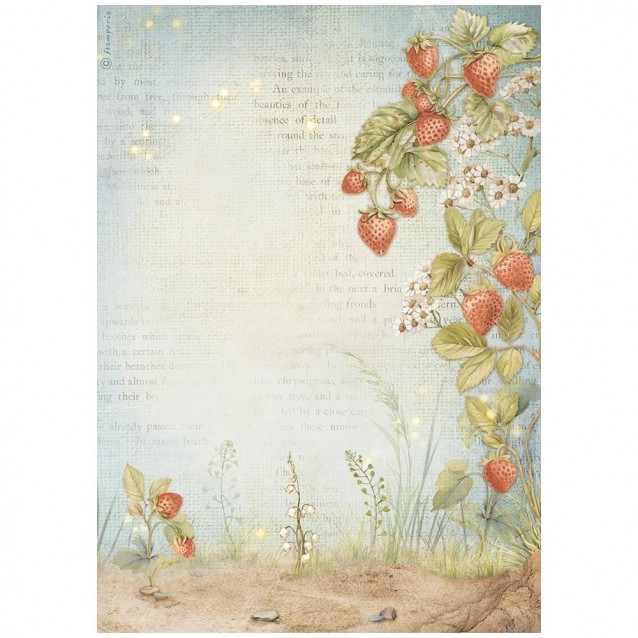 Stamperia Ριζόχαρτο Decoupage A4 (21X29,7cm) Hidden Grove Strawberries
