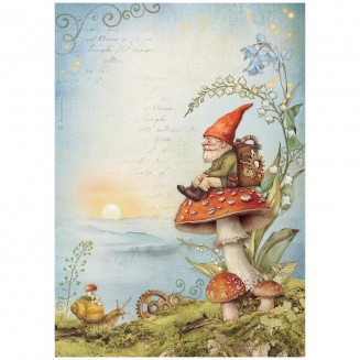 Stamperia Ριζόχαρτο Decoupage A4 (21X29,7cm) Hidden Grove Gnome