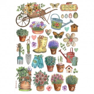 Stamperia Ριζόχαρτο Decoupage A4 (21X29,7cm) Garden Tools