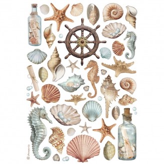 Stamperia Ριζόχαρτο Decoupage A4 (21X29,7cm) Shells