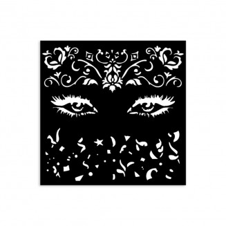 Stamperia Χονδρό Στένσιλ 0,5mm 12X12cm Masquerade Eyes