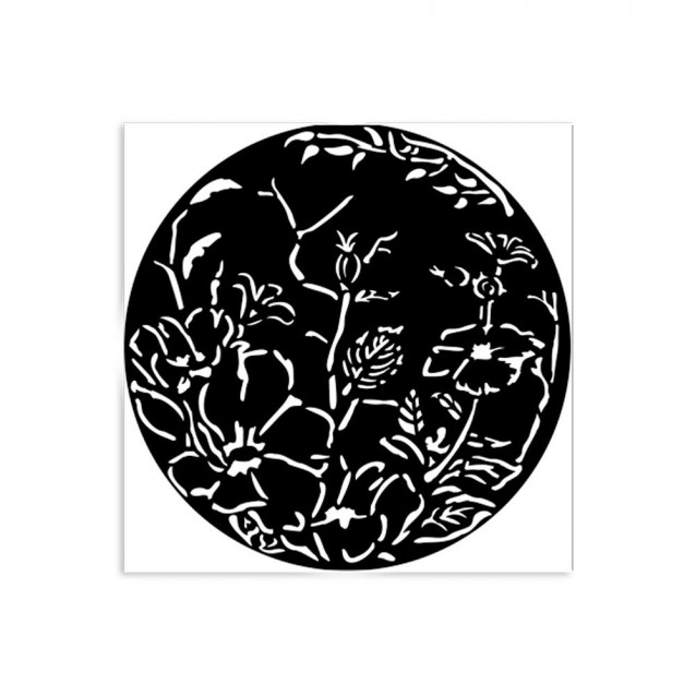 Stamperia Χονδρό Στένσιλ 0,5mm 12X12cm Round Frame with Flowers