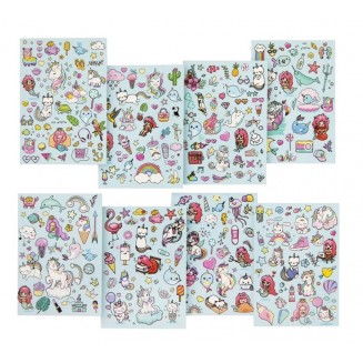 Moxy 8 Φύλλα A5 με Glitter Stickers Μονόκεροι & Γοργόνες