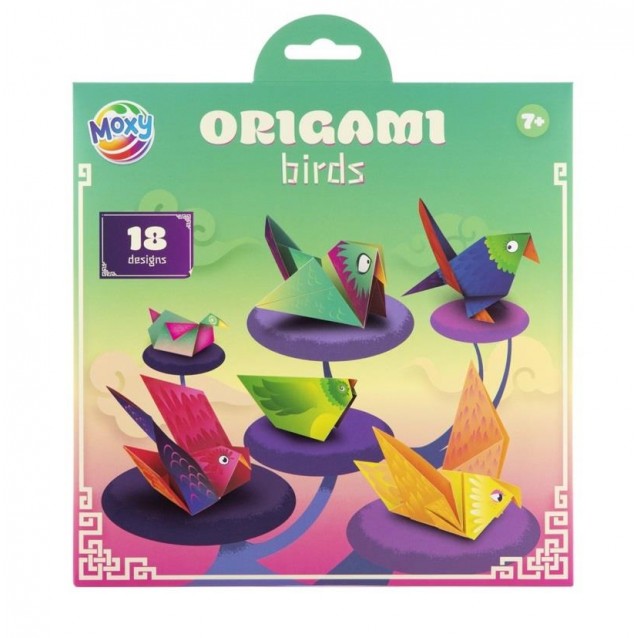 Moxy 12 Φύλλα Origami 21x20cm με 18 Σχέδια Πουλάκια