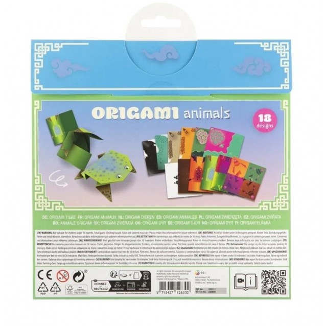 Moxy 12 Φύλλα Origami 21x20cm με 18 Σχέδια Ζωάκια