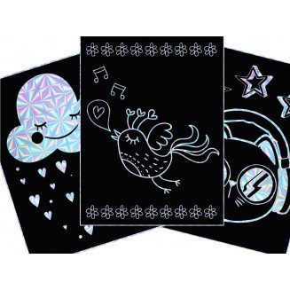 Moxy Σπιράλ Τετράδιο Magical Scratch 20 σελίδες A4 Holographic