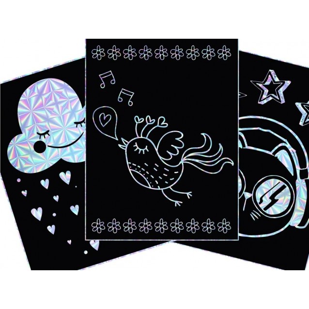 Moxy Σπιράλ Τετράδιο Magical Scratch 20 σελίδες A4 Holographic