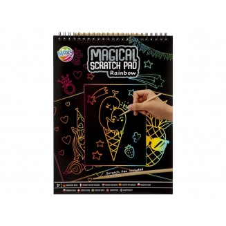Moxy Σπιράλ Τετράδιο Magical Scratch 20 σελίδες A4 Rainbow