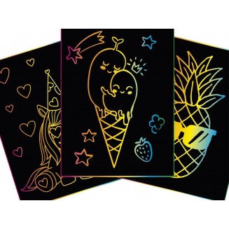 Moxy Σπιράλ Τετράδιο Magical Scratch 20 σελίδες A4 Rainbow