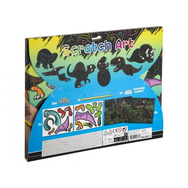 Moxy Scratch Αrt 2 Φύλλα 31,5x24cm Δεινόσαυροι