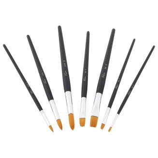 Nassau Σετ 7 Στρογγυλών & Πλακέ Πινέλων