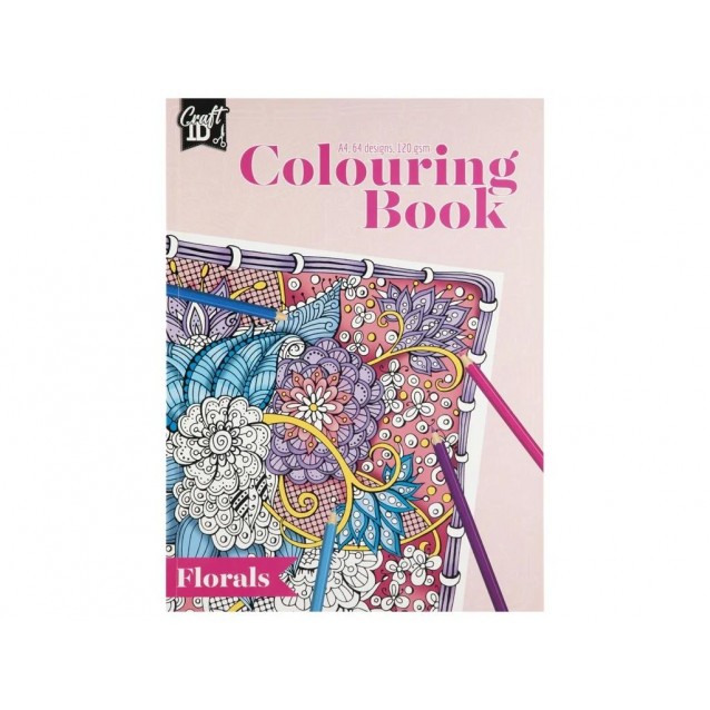 Craft ID Βιβλίο Ζωγραφικής 64 Σχέδια Α4 120gr Florals