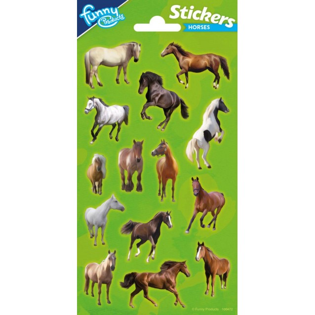 Funny Products Καρτέλα 13 Αυτοκόλλητα Stickers Άλογα