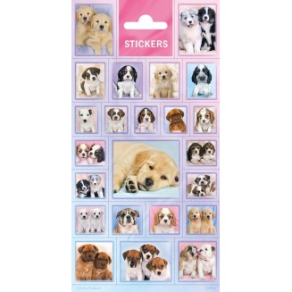 Funny Products Καρτέλα 23 Αυτοκόλλητα Stickers Κουτάβια