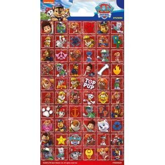 Funny Products Paw Patrol Καρτέλα 60 Αυτοκόλλητα Stickers
