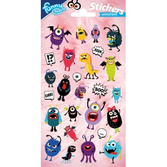 Funny Products Monsters Καρτέλα 26 Αυτοκόλλητα Stickers