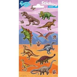 Funny Products Καρτέλα με Αυτοκόλλητα Stickers Δεινόσαυροι